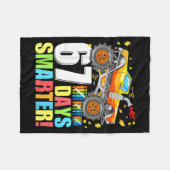 67 Days Of School Smarter Funny Six Seven Monster  Fleecedecke (Vorderseite (Horizontal))