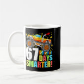67 Days Of School Smarter Funny Six Seven Monster  Kaffeetasse (Links)