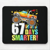 67 Days Of School Smarter Funny Six Seven Monster  Mousepad (Vorne)