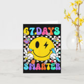 67 Days Of School Smile Face 67 Days Smarter Teach Karte (Gelbe Blume)