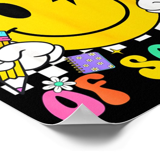 67 Days Of School Smile Face 67 Days Smarter Teach Poster (Ecke)