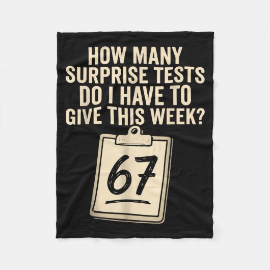 67 Days Of School Teacher 67 Shirt 67 Teacher Fleecedecke (Vorderseite)