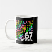 67 Days Of School Teacher Kids Boy 67 Math Numbers Kaffeetasse (Links)