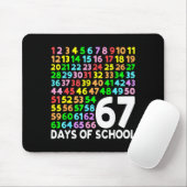 67 Days Of School Teacher Kids Boy 67 Math Numbers Mousepad (Mit Mouse)