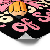 67 Days Of School Teacher Shirt Cute Preppy Cow Gi Poster (Ecke)