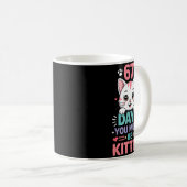 67 Days Of School You Must Be Kitten Cat 67th Day Kaffeetasse (VorderseiteRechts)
