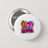 67 Days School 67 Six Seven Funny 67 Teachers Stud Button (Vorne & Hinten)