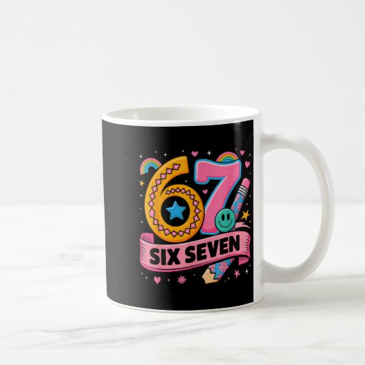 67 Days School 67 Six Seven Funny 67 Teachers Stud Kaffeetasse (Rechts)