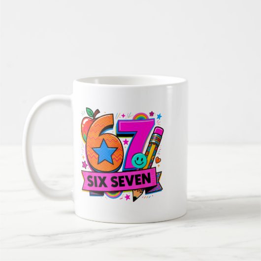 67 Days School 67 Six Seven Funny 67 Teachers Stud Kaffeetasse (Links)
