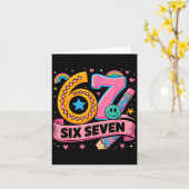 67 Days School 67 Six Seven Funny 67 Teachers Stud Karte (Gelbe Blume)