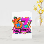 67 Days School 67 Six Seven Funny 67 Teachers Stud Karte (Gelbe Blume)