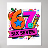 67 Days School 67 Six Seven Funny 67 Teachers Stud Poster (Vorne)
