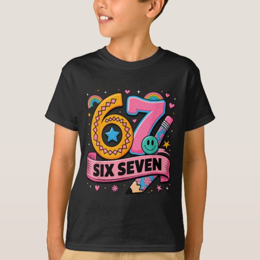 67 Days School 67 Six Seven Funny 67 Teachers Stud T-Shirt (Vorderseite)