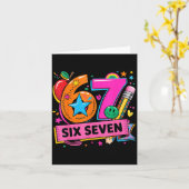 67 Days School 67 Six Seven Teachers Students Meme Karte (Gelbe Blume)