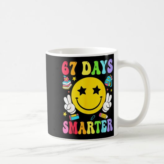 67 Days Smarter 67 Days Of School Teacher Student  Kaffeetasse (Rechts)