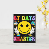 67 Days Smarter 67 Days Of School Teacher Student  Karte (Gelbe Blume)
