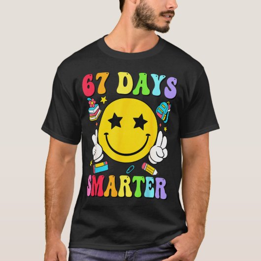 67 Days Smarter 67 Days Of School Teacher Student T-Shirt (Vorderseite)