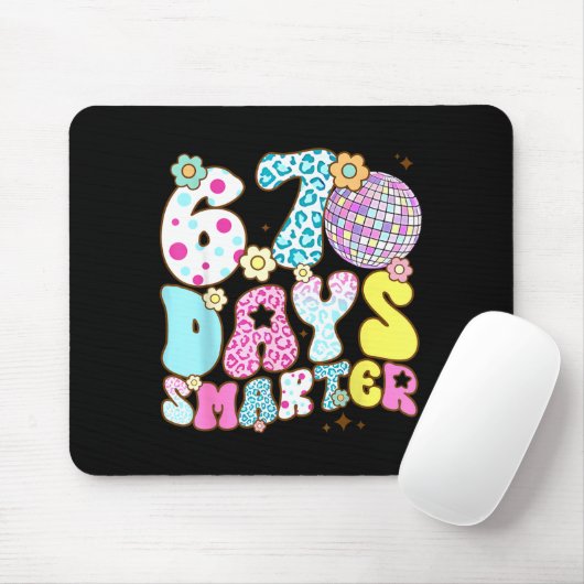 67 Days Smarter 67 Days School Teacher Students Me Mousepad (Mit Mouse)