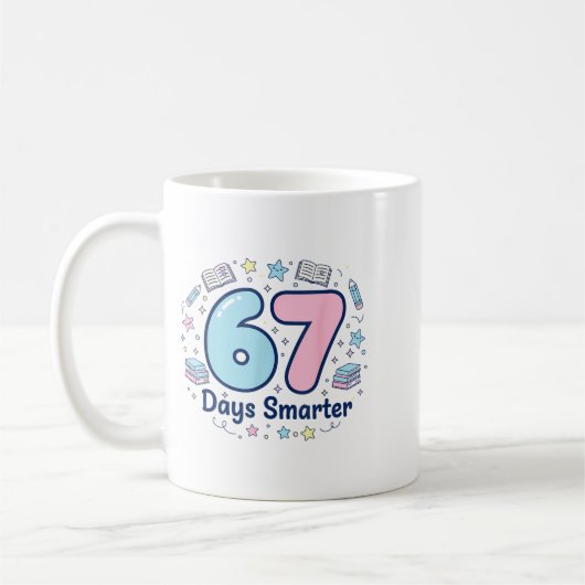 67 Days Smarter 67th Day Of School For Teacher Boy Kaffeetasse (Links)