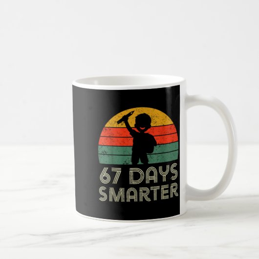 67 Days Smarter 67th Day Of School For Teacher Boy Kaffeetasse (Rechts)