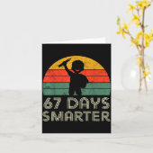67 Days Smarter 67th Day Of School For Teacher Boy Karte (Gelbe Blume)