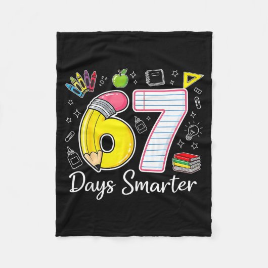 67 Days Smarter 67th Day Of School For Teachers An Fleecedecke (Vorderseite)