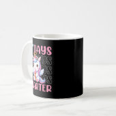 67 Days Smarter Cute Unicorn 67th Day School Girls Kaffeetasse (Vorderseite Links)