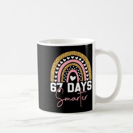 67 Days Smarter Days Of School Survived Rainbow Le Kaffeetasse (Rechts)