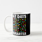 67 Days Smarter Dinosaur Kids 100 Days Of School 6 Kaffeetasse (Links)