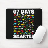 67 Days Smarter Dinosaur Kids 100 Days Of School 6 Mousepad (Mit Mouse)