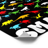 67 Days Smarter Dinosaur Kids 100 Days Of School 6 Poster (Ecke)