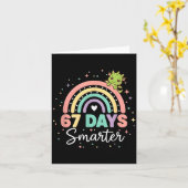 67 Days Smarter Funny Dragon Rainbow Kids 67 Meme Karte (Gelbe Blume)