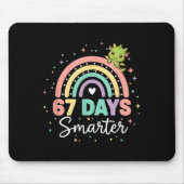 67 Days Smarter Funny Dragon Rainbow Kids 67 Meme Mousepad (Vorne)
