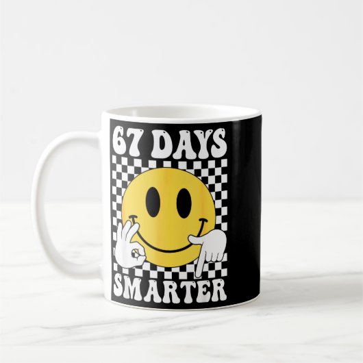 67 Days Smarter Funny Six Seven 6 7 Gen Alpha Slan Kaffeetasse (Links)