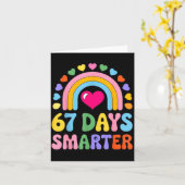 67 Days Smarter Happy Teacher Back To School Celeb Karte (Gelbe Blume)