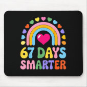 67 Days Smarter Happy Teacher Back To School Celeb Mousepad (Vorne)