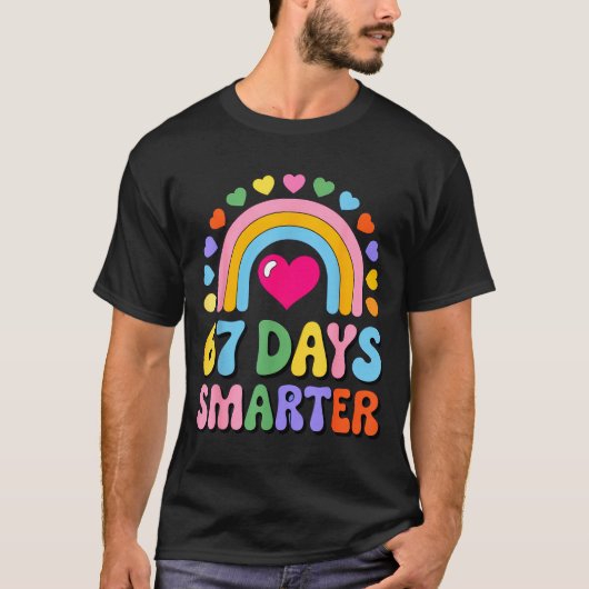 67 Days Smarter Happy Teacher Back To School Celeb T-Shirt (Vorderseite)