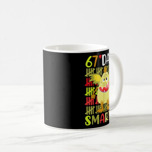 67 Days Smarter Little Monster 67th Day School Gir Kaffeetasse (VorderseiteRechts)