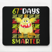 67 Days Smarter Little Monster 67th Day School Gir Mousepad (Vorne)