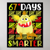 67 Days Smarter Little Monster 67th Day School Gir Poster (Vorne)
