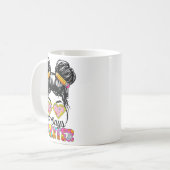 67 Days Smarter Messy Bun Six Seven 67th Day Of Sc Kaffeetasse (Vorderseite Links)