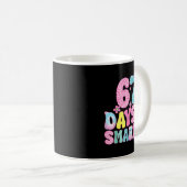 67 Days Smarter Rainbow Back To School Teacher Kid Kaffeetasse (VorderseiteRechts)