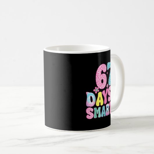67 Days Smarter Rainbow Back To School Teacher Kid Kaffeetasse (VorderseiteRechts)