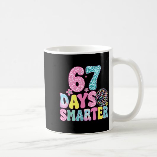 67 Days Smarter Rainbow Back To School Teacher Kid Kaffeetasse (Rechts)