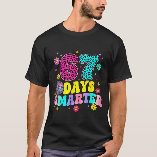 67 Days Smarter School Funny 67 Teachers Students T-Shirt (Vorderseite)