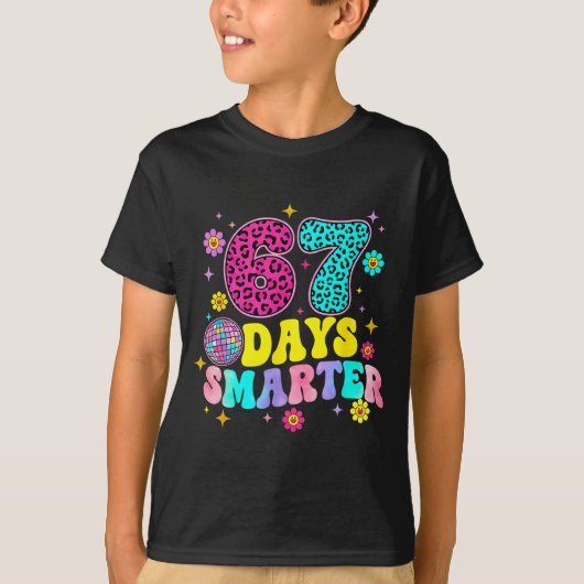 67 Days Smarter School Funny 67 Teachers Students T-Shirt (Vorderseite)