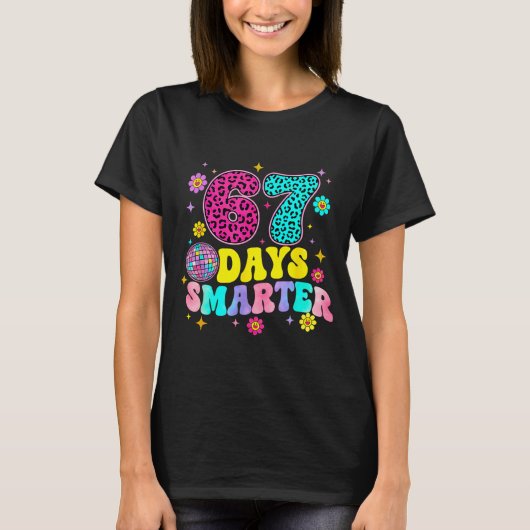 67 Days Smarter School Funny 67 Teachers Students T-Shirt (Vorderseite)