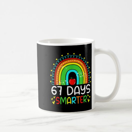67 Days Smarter School Rainbow Teacher Days Smarte Kaffeetasse (Rechts)