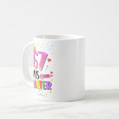 67 Days Smarter Six Seven Bow Kids Teachers Six Se Kaffeetasse (Vorderseite Links)