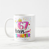 67 Days Smarter Six Seven Bow Kids Teachers Six Se Kaffeetasse (Links)
